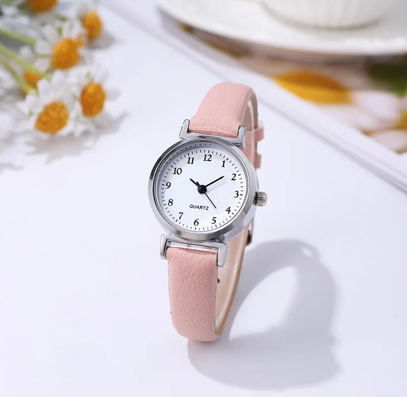 Women Casual Leather Analog Watch with Arabic Numbers - Smarsty
