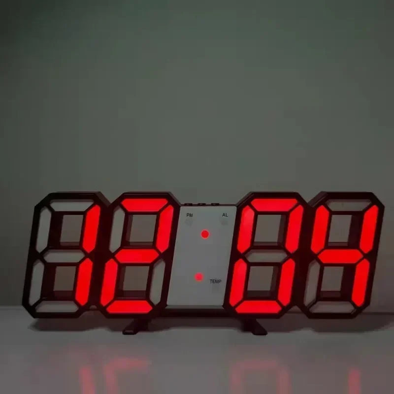 3D LED Digital Alarm Clock with Temperature Display - Smarsty