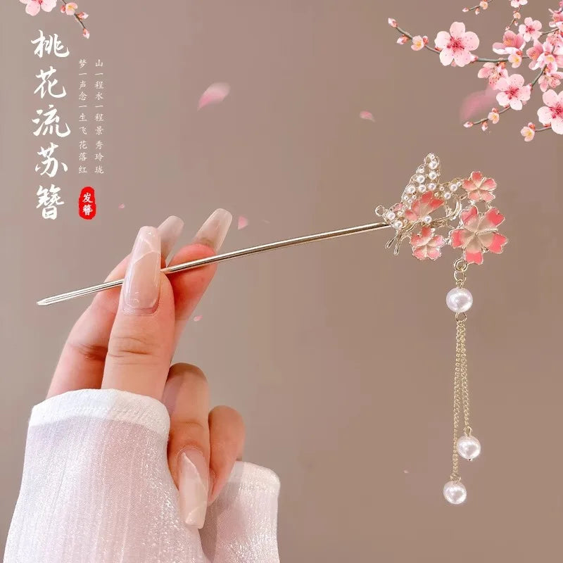 Vintage Chinese Style Flower Hairpin for Women - Smarsty