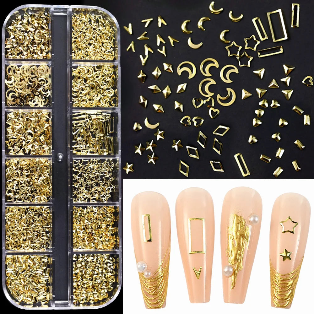 Gold Silver Caviar Bead Nail Charms for Stunning Manicures - Smarsty
