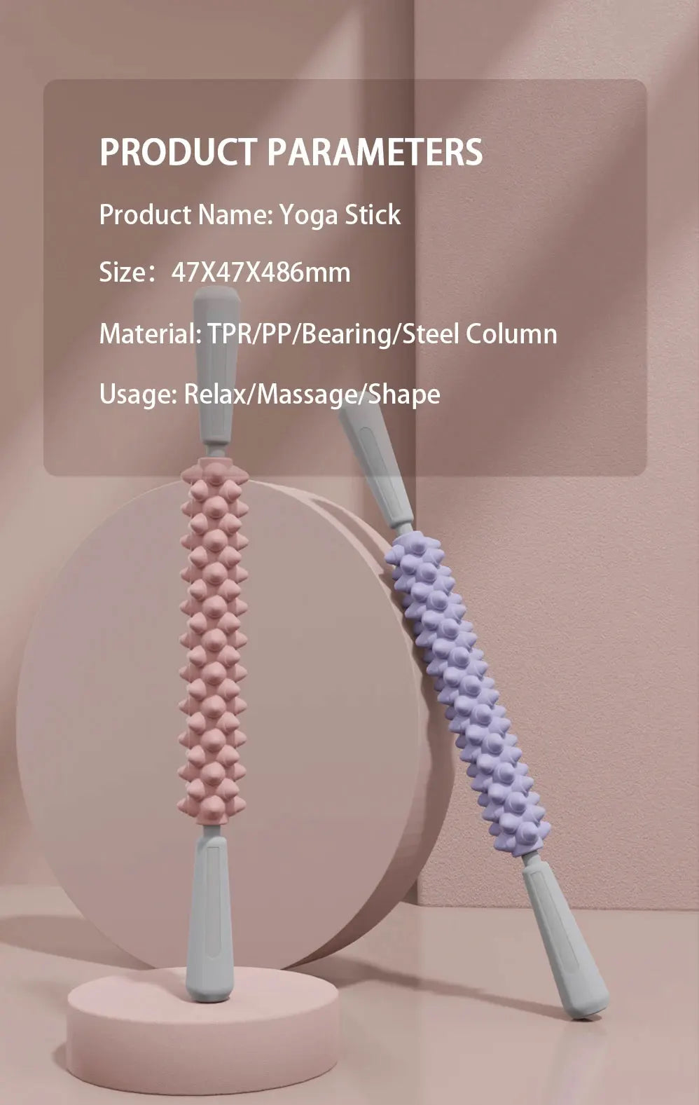 Yoga Massage Stick for Muscle Relaxation and Recovery - Smarsty