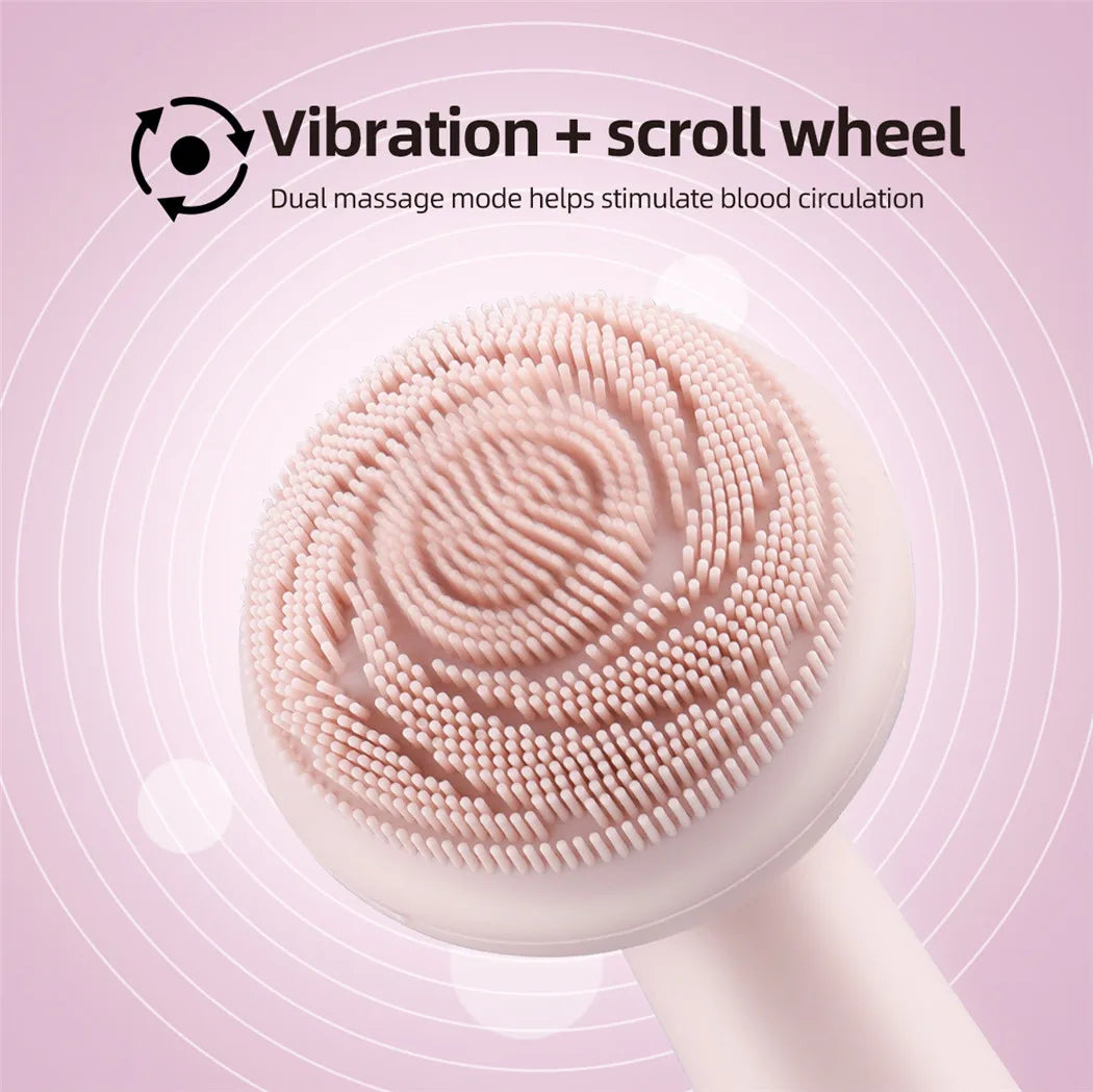 Electric Silicone Facial Brush with Vibration Massage - Smarsty