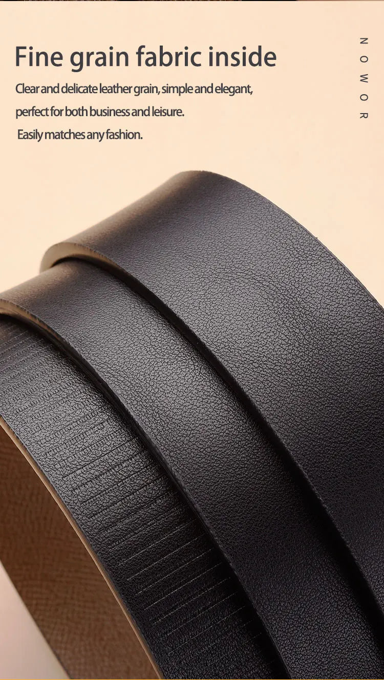 Men's Toothless Automatic Buckle Belt Casual Business Waistband - Smarsty