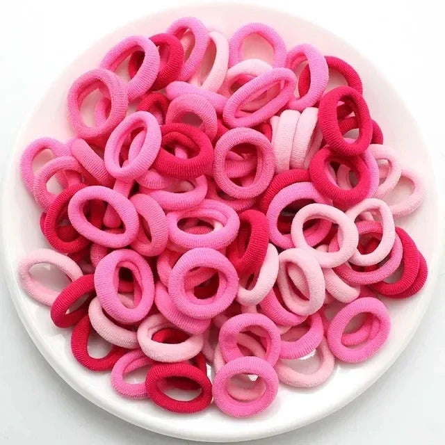 200 Pack Nylon Hair Bands Colorful Gentle No Damage - Smarsty
