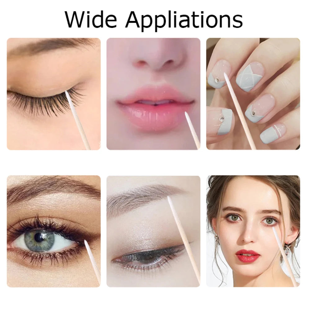 Wooden Tip Cotton Swabs for Nail Polish Removal - Smarsty