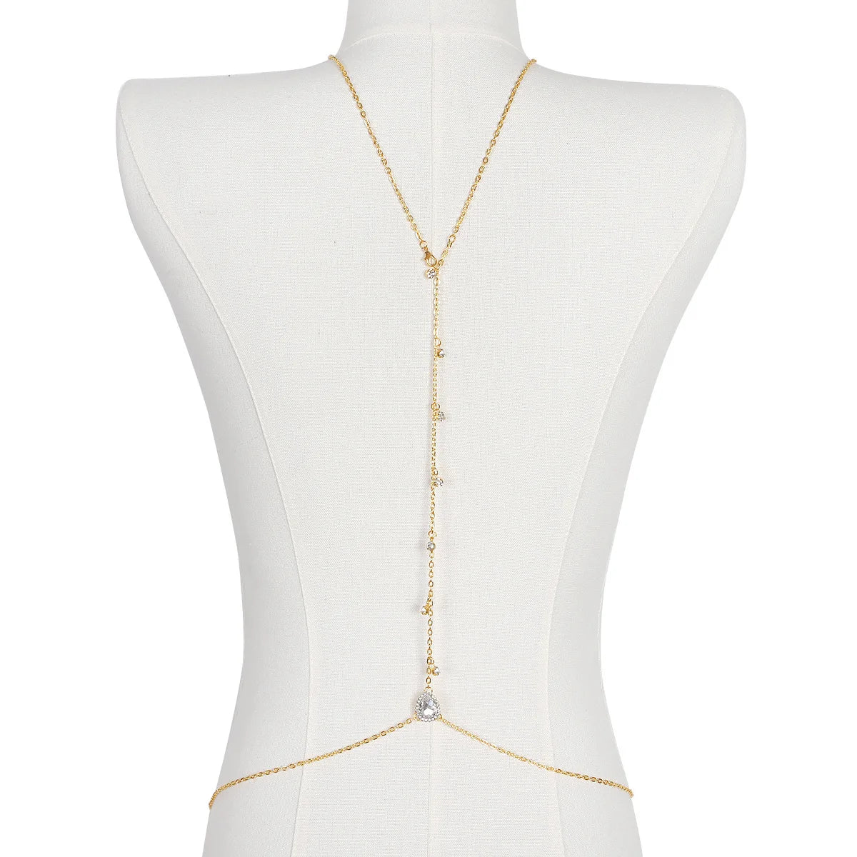 Backless Rhinestone Body Chain for Summer Beach Wear - Smarsty