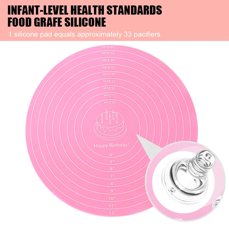 FAIS DU Non-Stick Cake Turntable with Silicone Mat - Smarsty