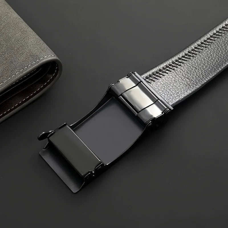 Men's Automatic Buckle PU Belt Casual Business Style - Smarsty