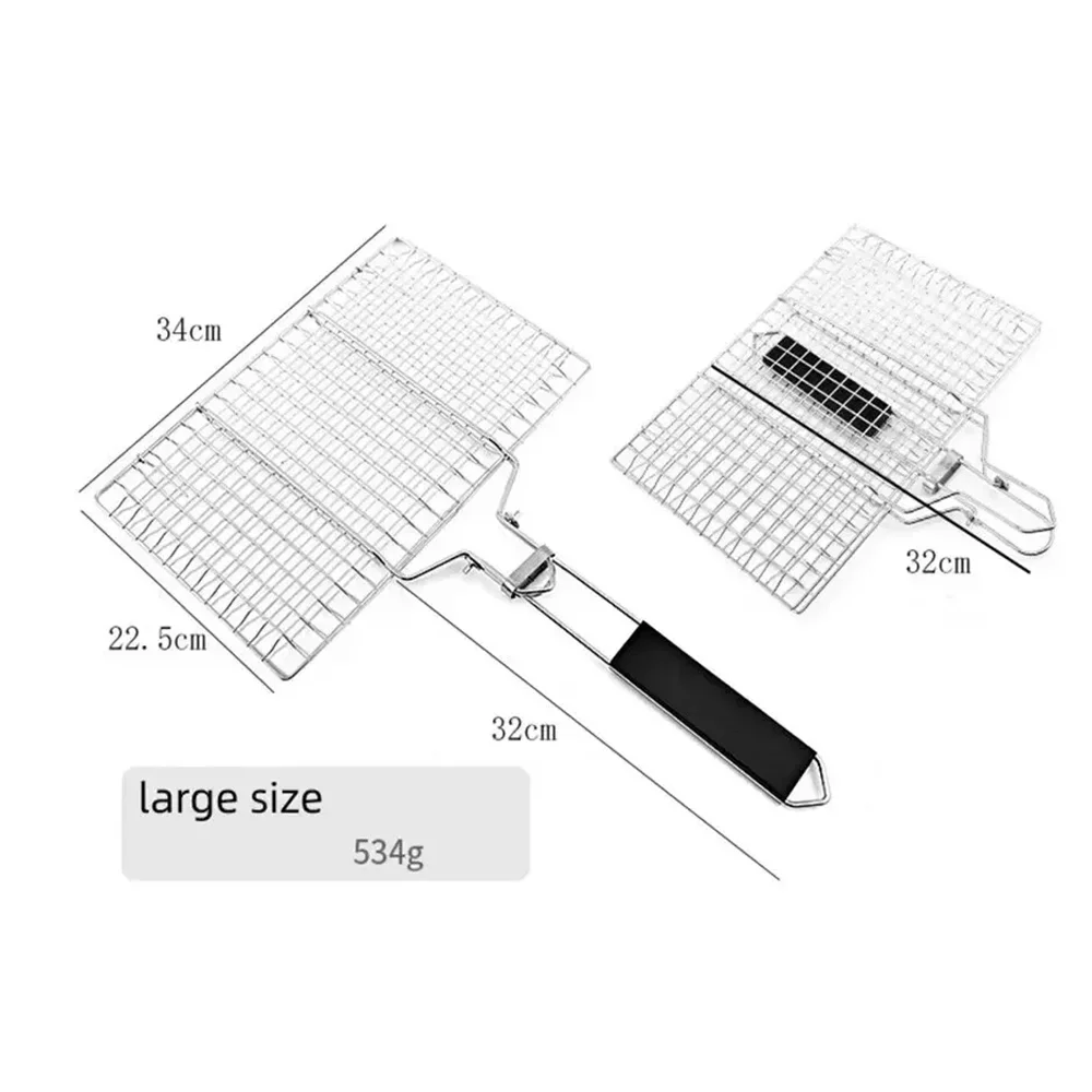 Stainless Steel Non Stick BBQ Grilling Basket for Easy Cooking - Smarsty