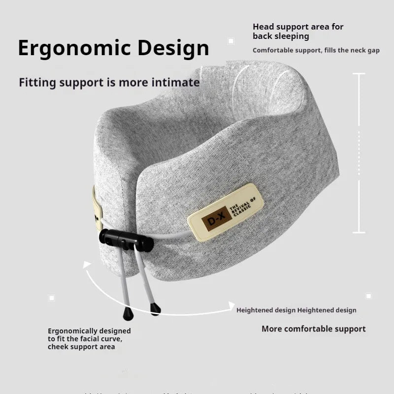 Memory Foam U-Shaped Travel Pillow for Neck Support - Smarsty