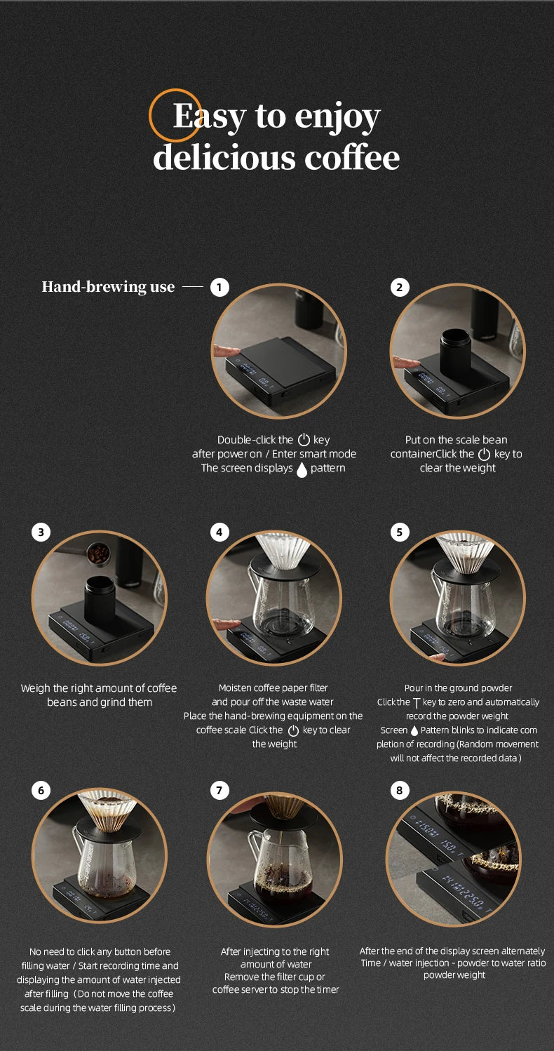 High Precision Digital Coffee Scale with LED Display - Smarsty