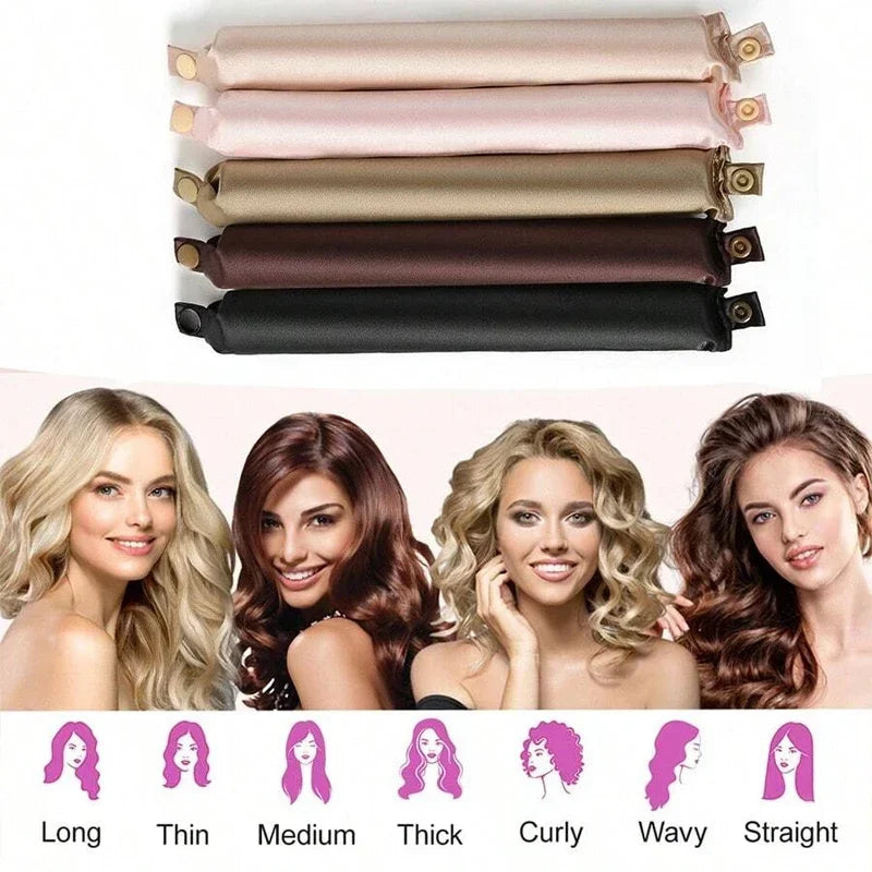 Heatless Satin Curlers for Effortless Silk Curls - Smarsty