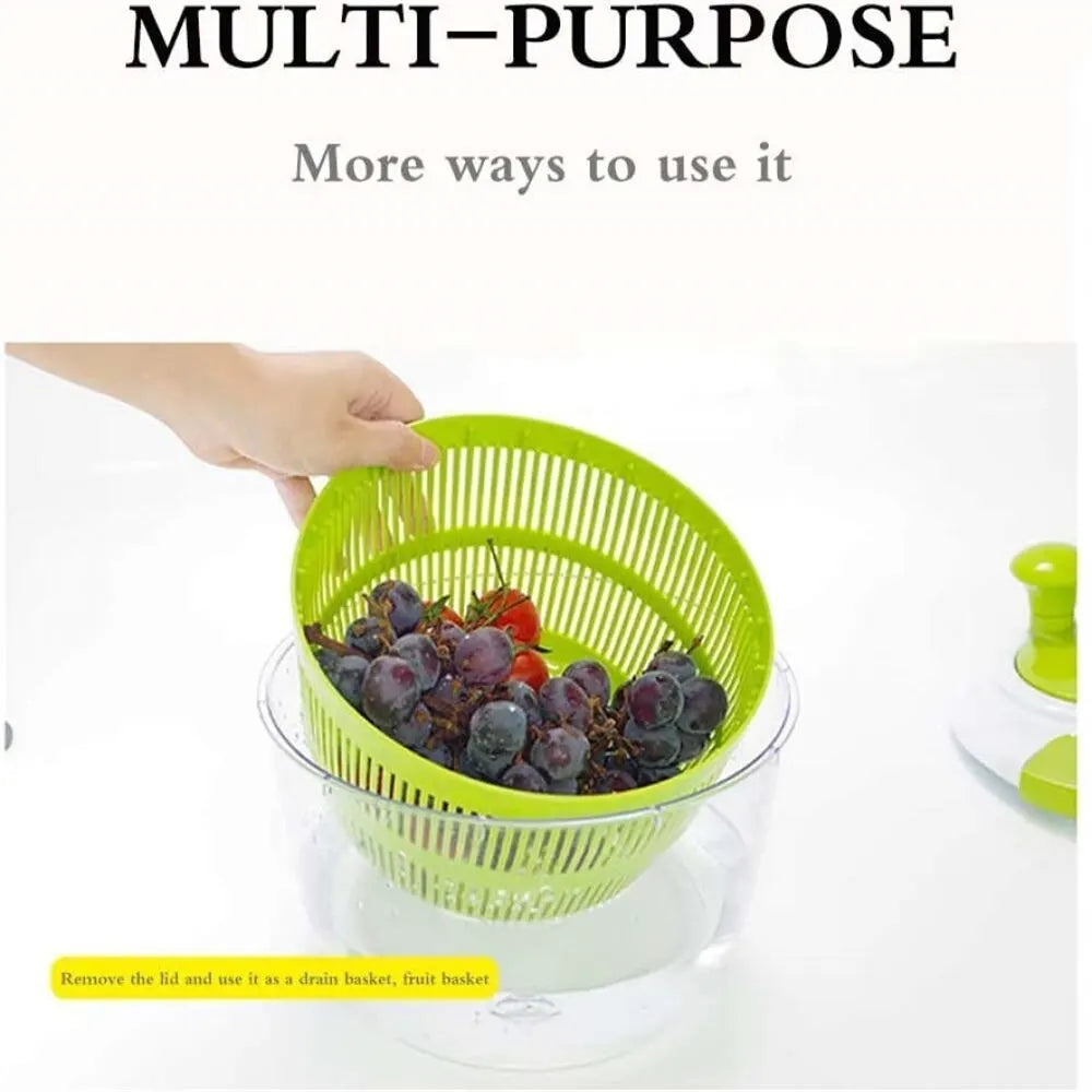 Multifunction Manual Salad Spinner Dryer Vegetable Fruit Food Dehydrator Quick Drying Kitchen Household Vegetable Dehydrator by Smarsty