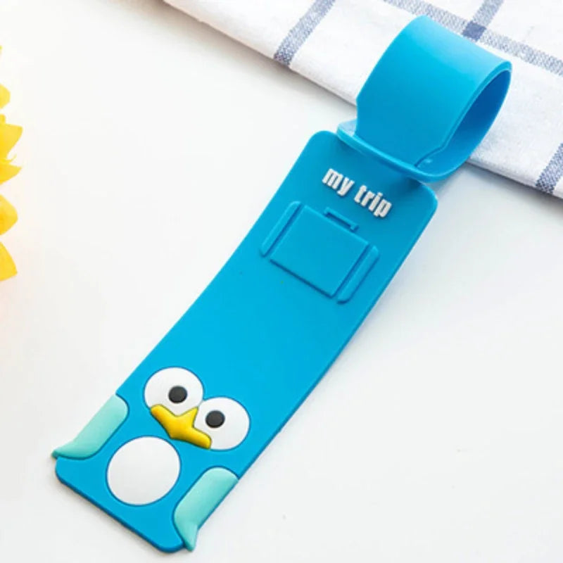 Fashion Travel Accessories Cute Animals Strip Luggage Tag Silicone Suitcase ID Addres Holder Baggage Boarding Tag Portable Label - Smarsty