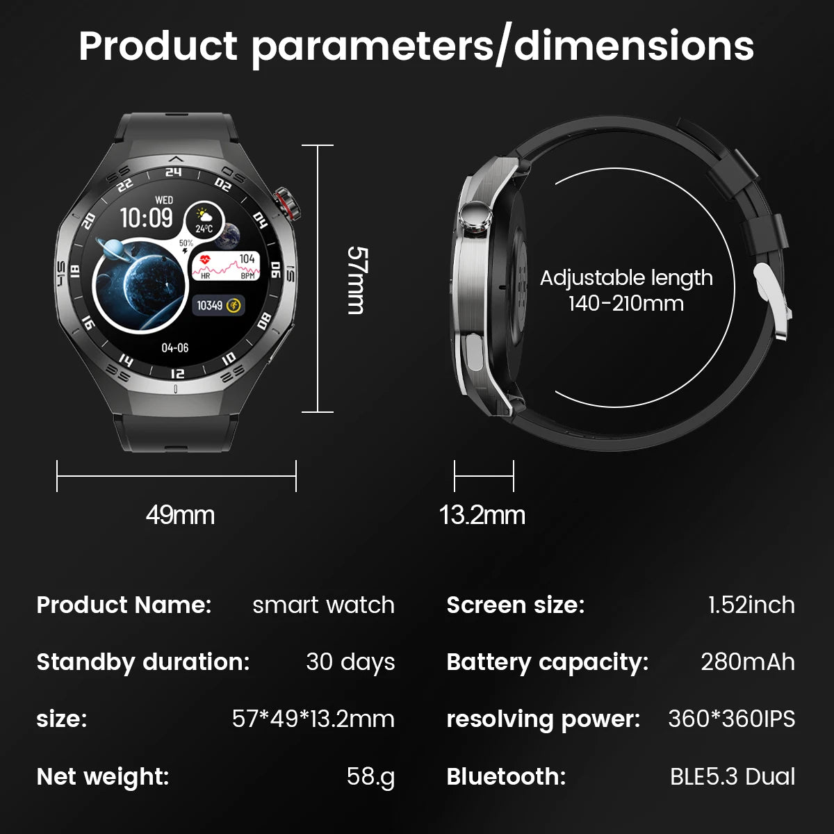 Huawei GT5 Pro Smart Watch with AMOLED Display and GPS - Smarsty