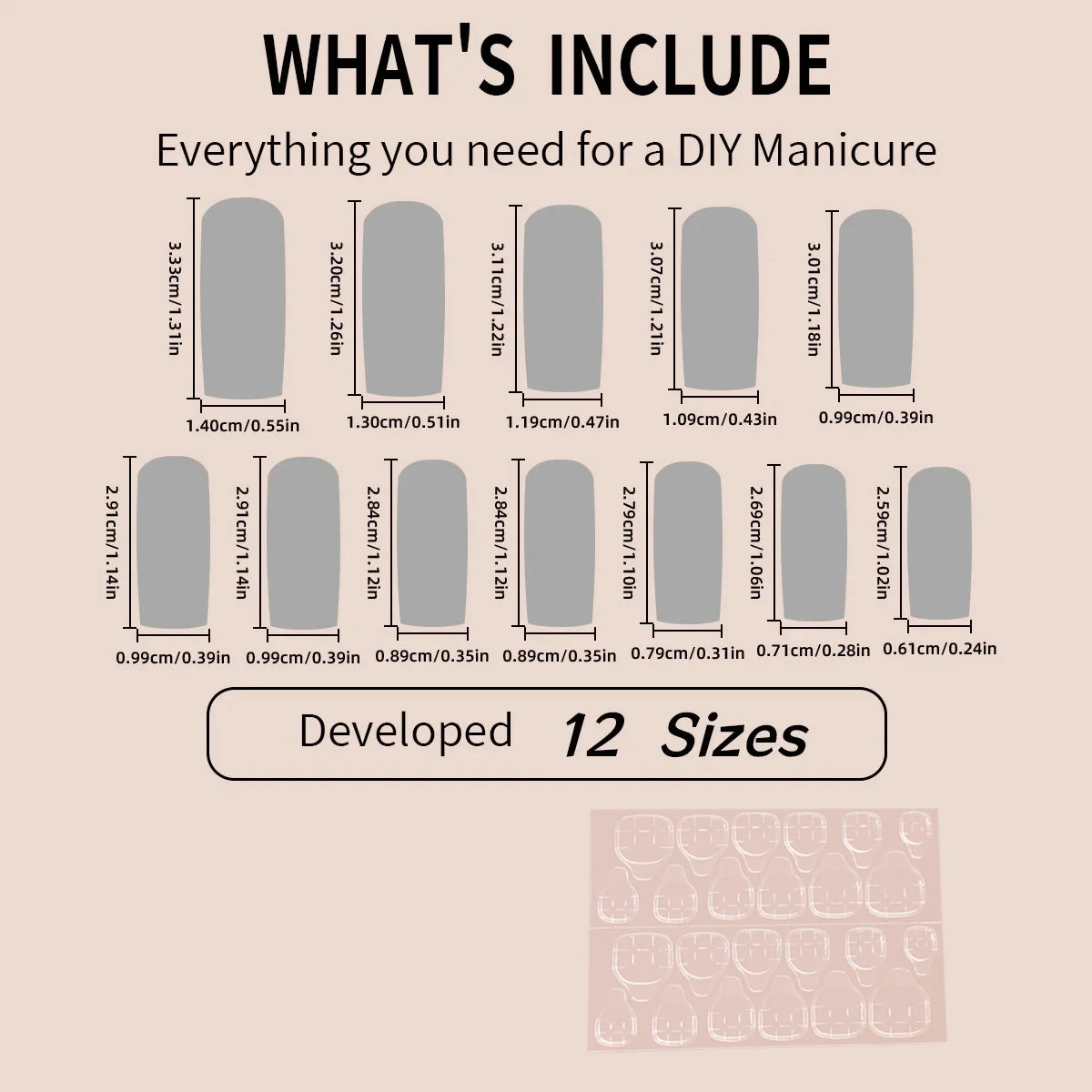 24PCS French Water Pipe Nail Art Kits - Smarsty