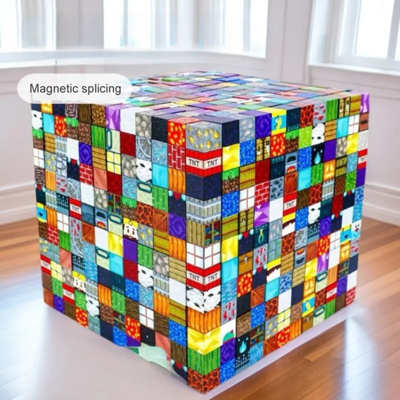 50-400pcs Mine Magnetic Building Block World Magnet Cube Set for Boys Girls Kid DIY Model Children Sensory Toy Christmas Gift - Smarsty
