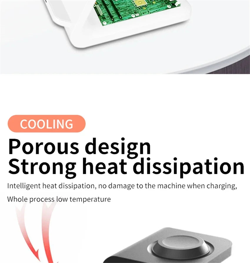 Three In One Wireless Charger Stand Fast Charging Dock - Smarsty