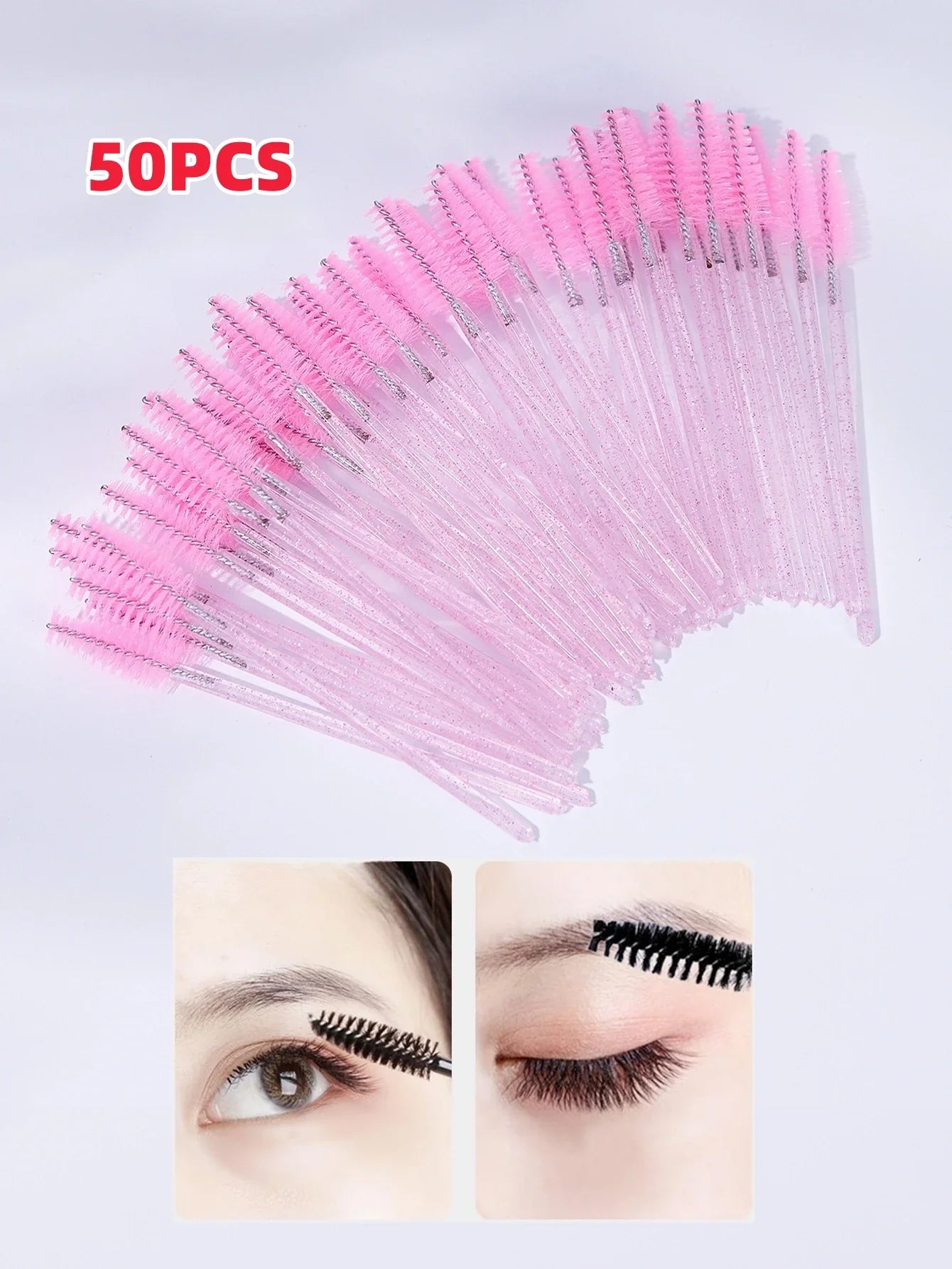 Disposable Eyelash Brushes for Makeup Application 50 or 100 Pack - Smarsty