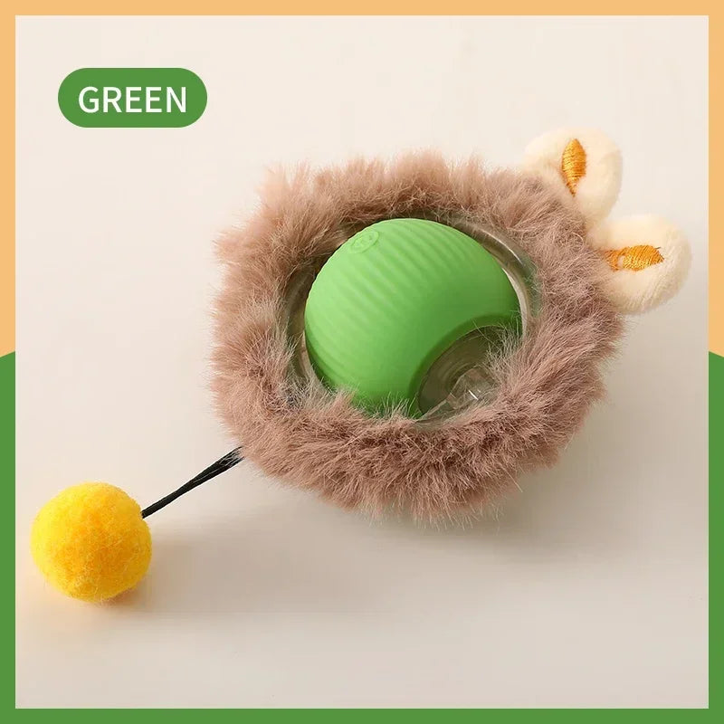 Rechargeable Cat Interactive Ball Toy With Faux Tail - Smarsty