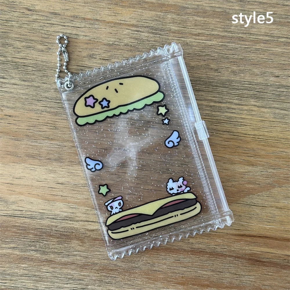 INS Transparent Candy Bag Badge Holder Korean Photocard Holder Display Bag Pendant Idol Photo Card Protective Cover Card Holder