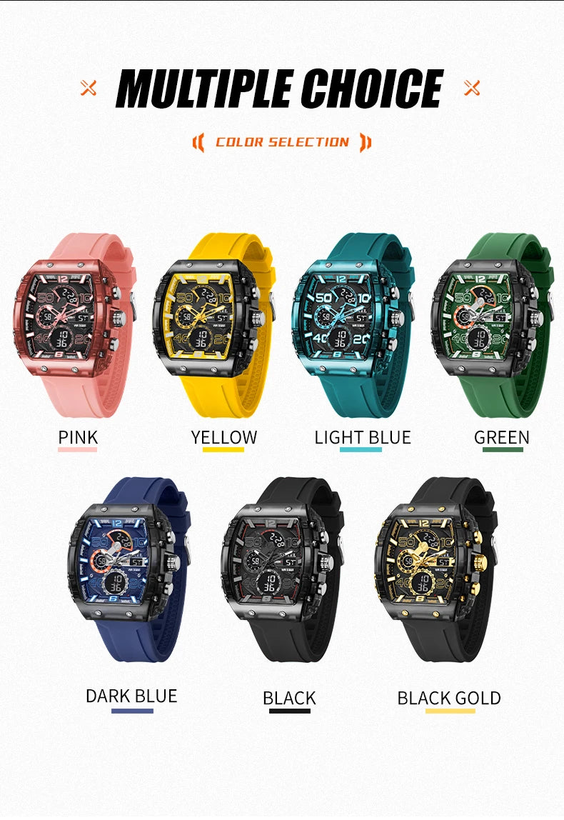 SMAEL 8109 Waterproof Luminous Dual Display Watch - Smarsty