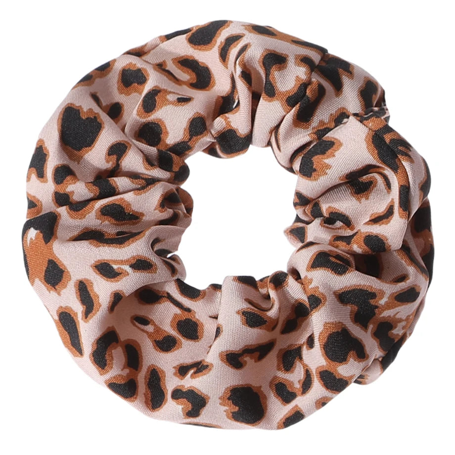 Leopard Print Scrunchie High Elastic Hair Tie Elegant - Smarsty