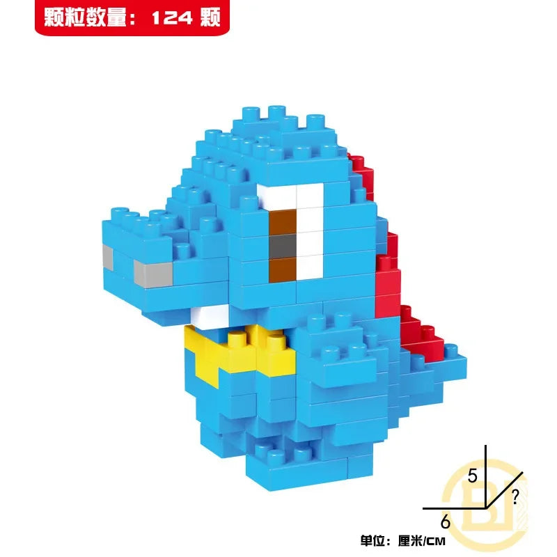 DIY Pokemon Blocks Small Cartoon Mini Building Block Pikachu Charizard Eevee Mewtwo Anime Assemble Action Model Dolls Toys by Smarsty