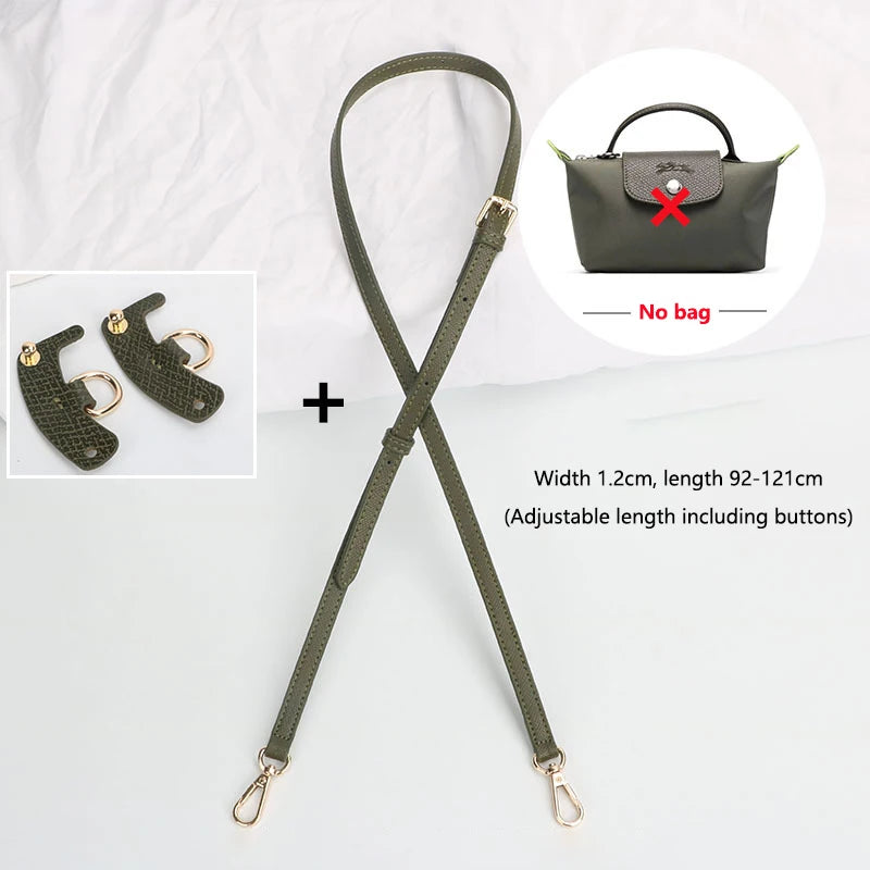 1 Set Bag Strap For Longchamp Mini Punch-free Genuine Leather Shoulder Strap Set Transformation Crossbody Strap Bag Accessories
