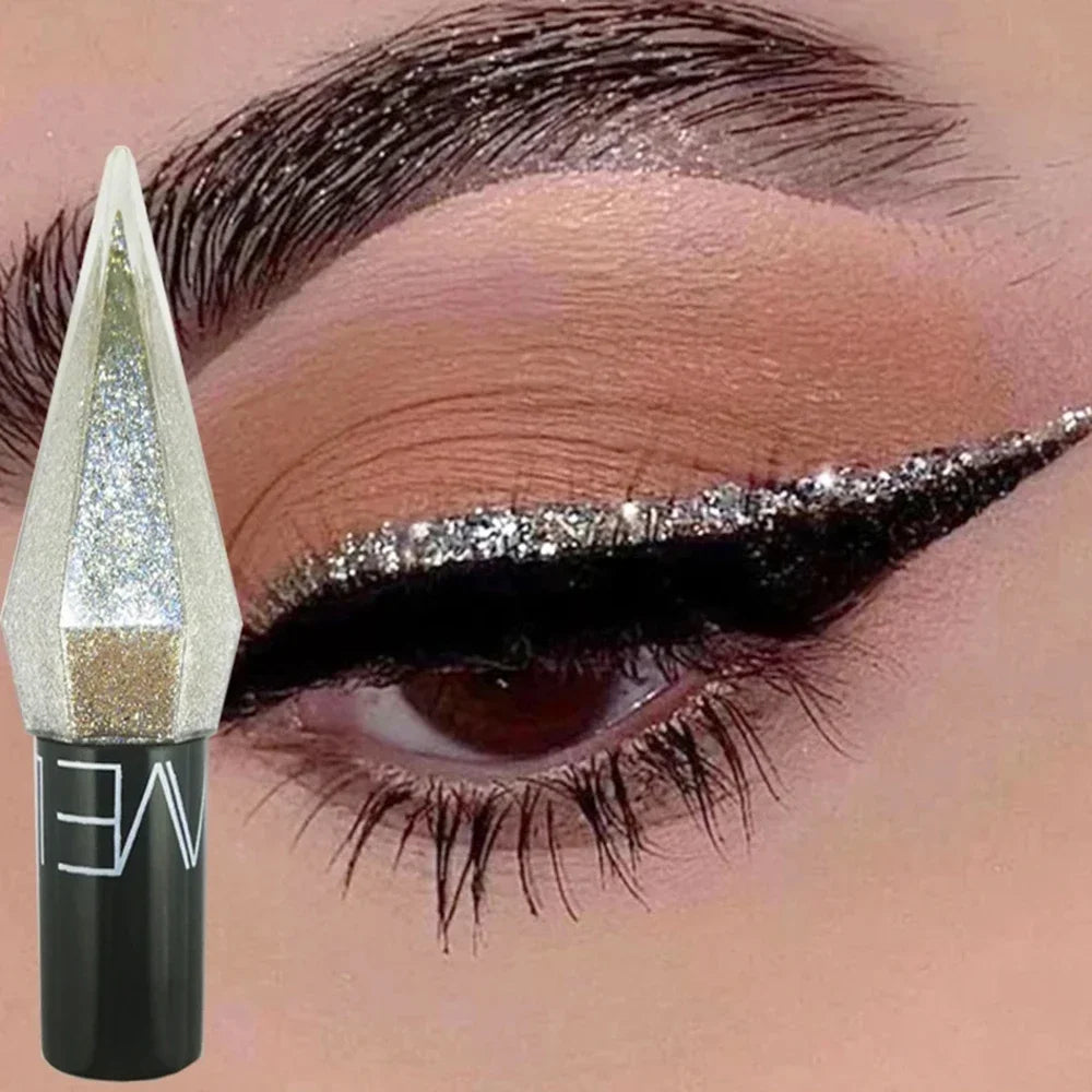 Waterproof Glitter Eyeliner Long Lasting Rose Gold Shine - Smarsty