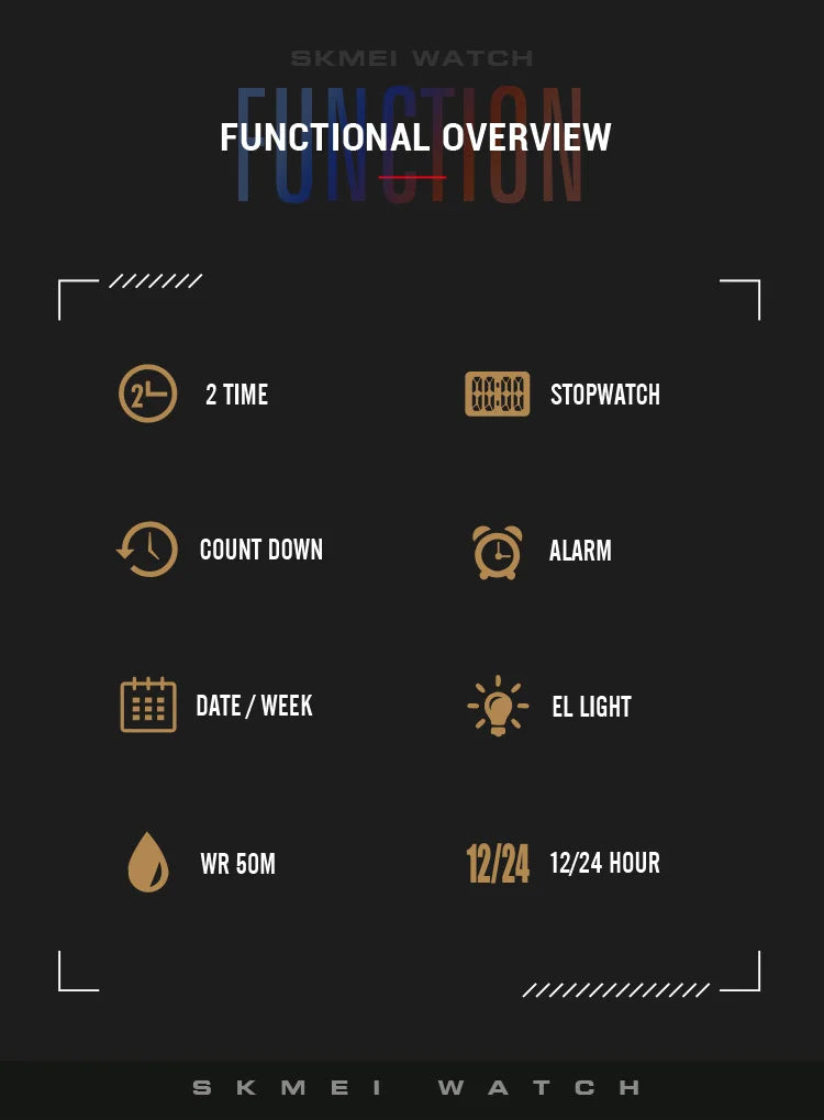 SKMEI Military Countdown Chrono Watch for Men - Smarsty