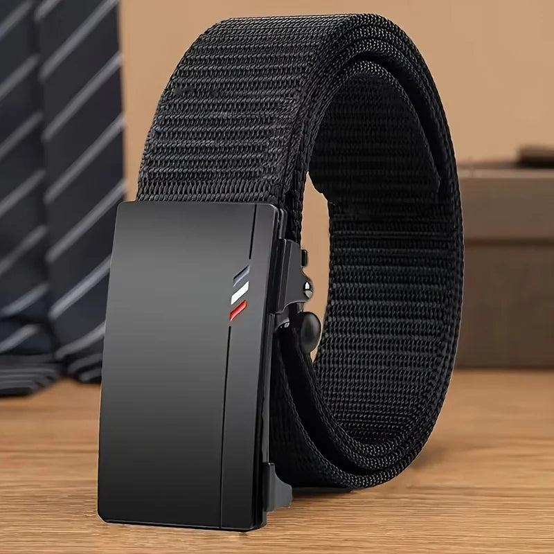 Mens Luxury Automatic Buckle Canvas Belt for Jeans - Smarsty