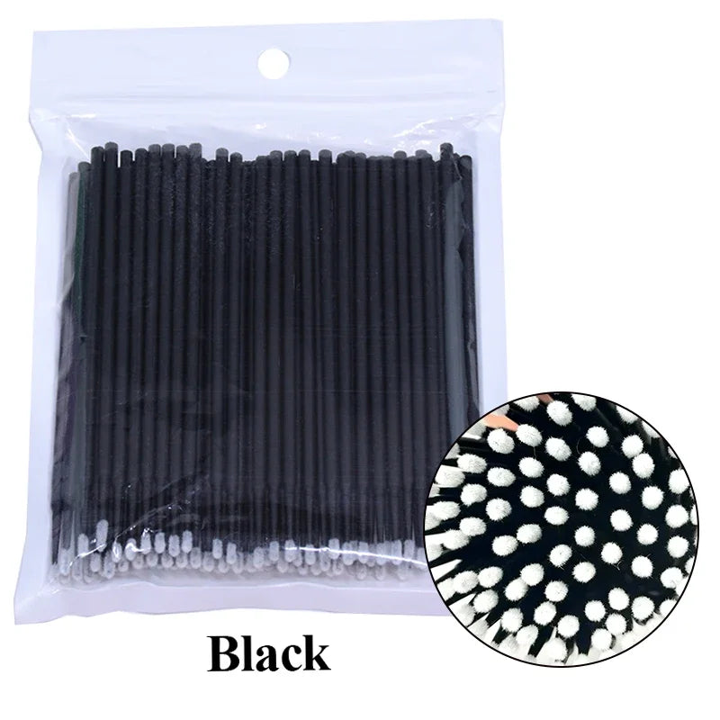 100Pcs Micro Cotton Swabs for Eyelash Cleaning - Smarsty