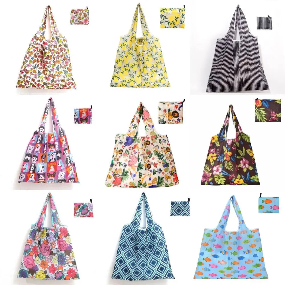 Foldable Shopping Bag Large Capacity Lightweight Tote - Smarsty