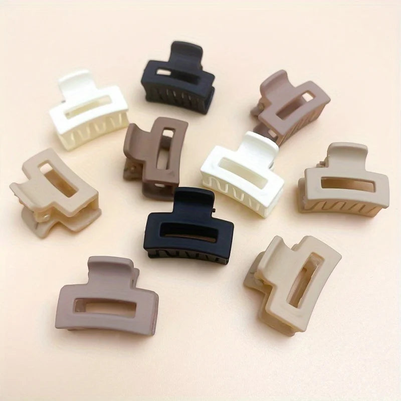 Korean Mini Hair Clip for Cute Bangs in Matte Coffee Color - Smarsty