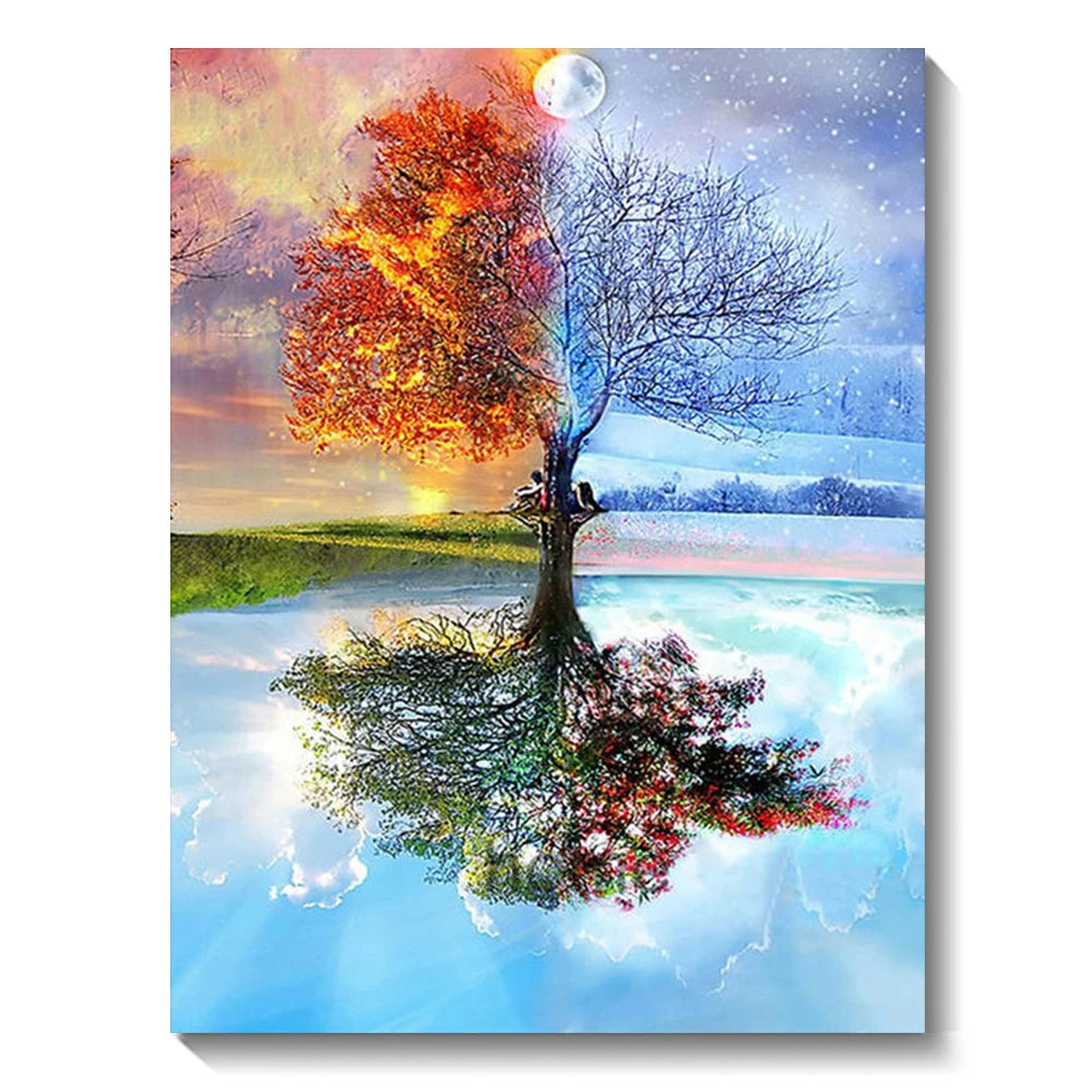 5D Diamond Art Aurora Landscape DIY Wall Decor - Smarsty