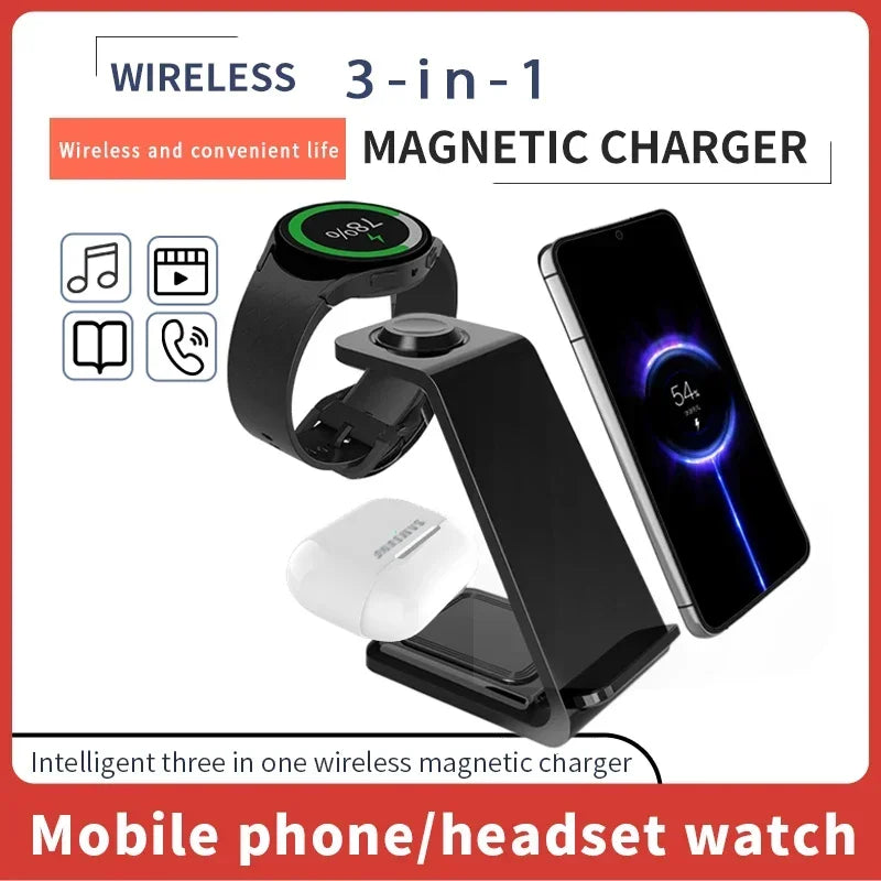 30W Ultrafast Wireless Charger Stand 3 in 1 with Holder - Smarsty