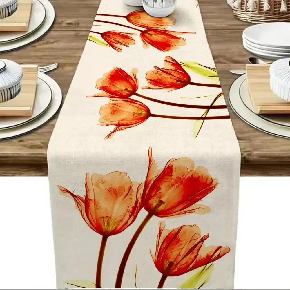 Rustic Farmhouse Linen Table Runner for Elegant Dining - Smarsty