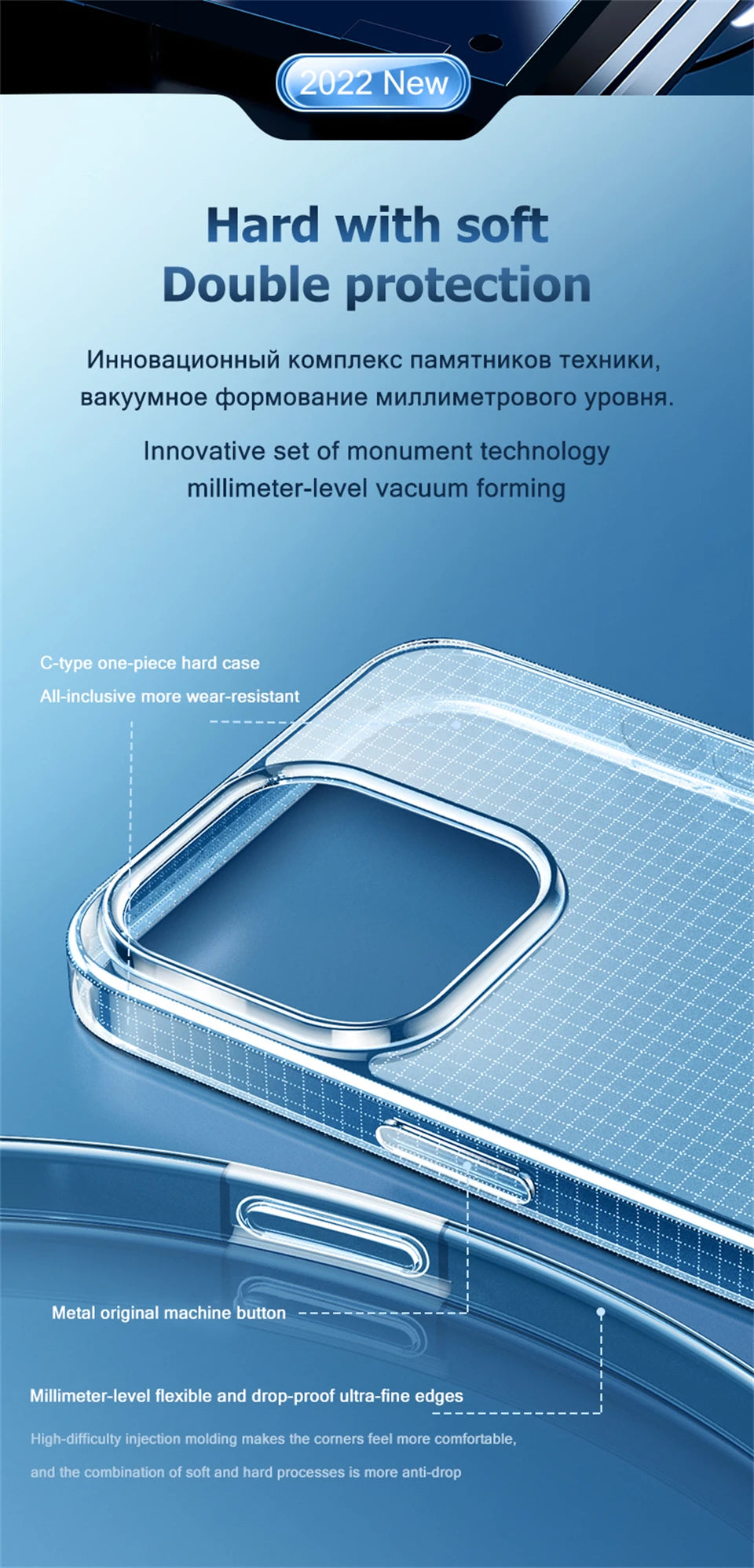 Smarsty MagSafe Clear Case for iPhone Magnetic Wireless Charging -