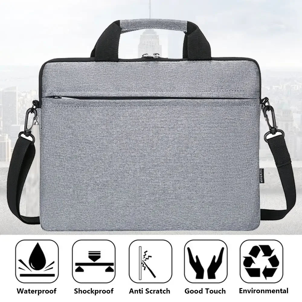 Laptop Sleeve Case With Zipper Shoulder Bag And Pouch
