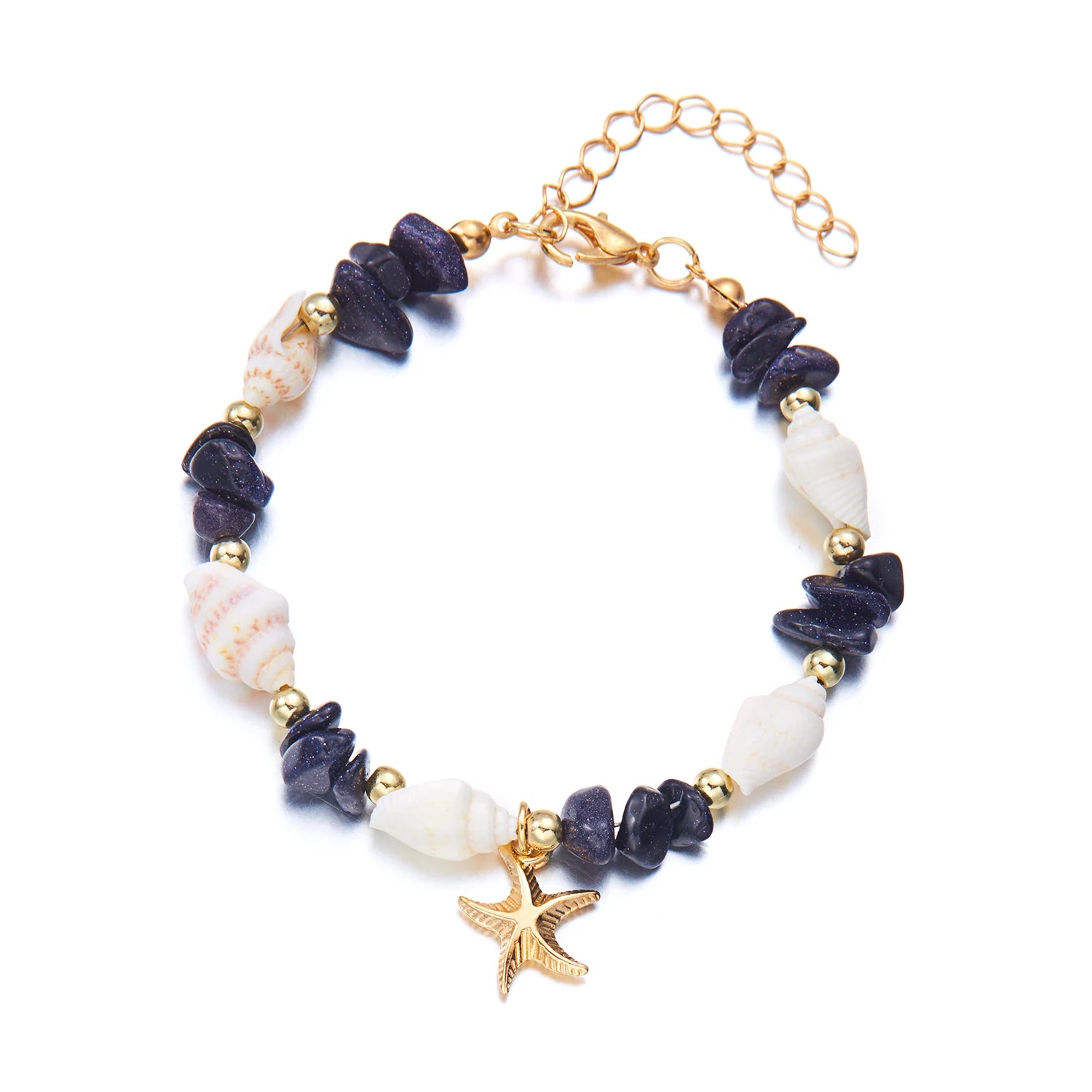 Bohemian Starfish Pendant Beaded Bracelet for Women - Smarsty