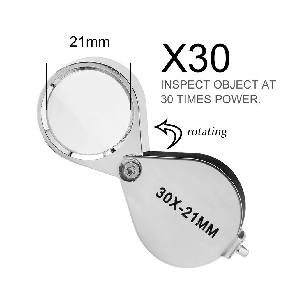 30X Pocket Loupe Magnifier for Jewelry Inspection - Smarsty