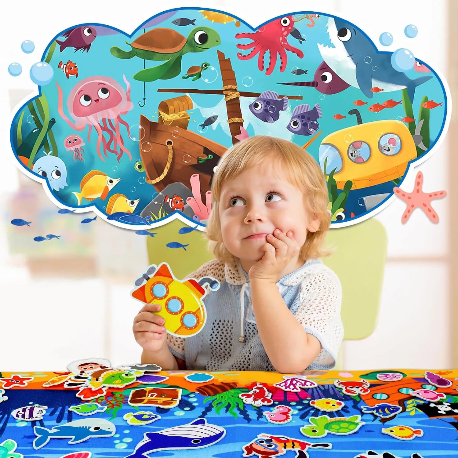 Farm Animals Felt Story Board Set Storytelling Early Learning Interactive Play Kit Wall Hanging Puzzle Toys for Toddlers Gifts - Smarsty