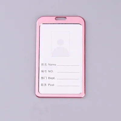 Employee Aluminium Alloy Plastic Credit Card ID Card Cover Case Work Identity Badge Card Cover Bag Women Men Work Card Holders