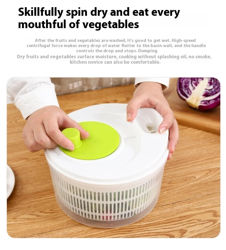Multifunctional Household Manual Vegetable Dehydrator - Salad Spinner with Fruit, Lettuce Drain Basket | Home Kitchen Gadgets by Smarsty