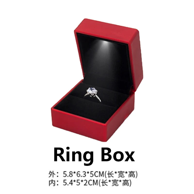 LED Illuminated Ring Box with Velvet Display Finish - Smarsty