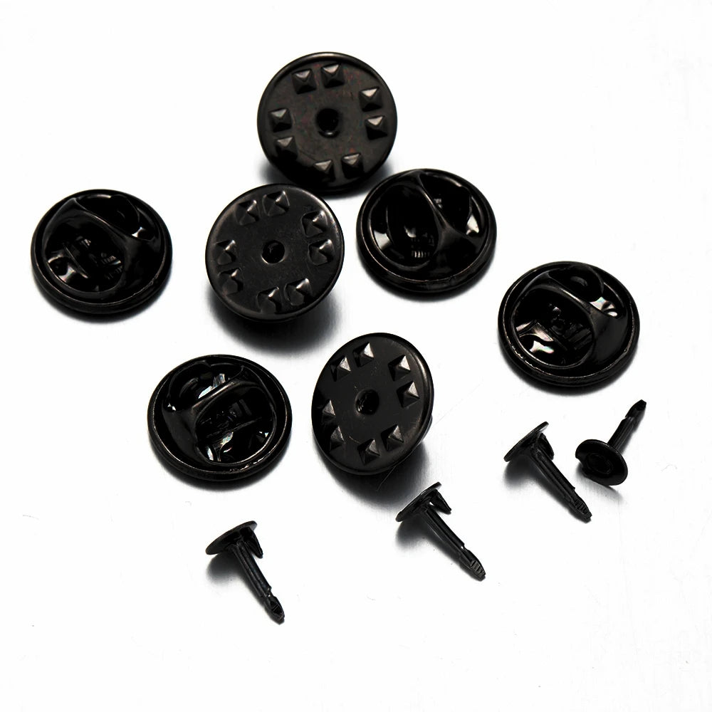100Pc Metal Locking Pin Backs Secure Brooch Bases Pack - Smarsty