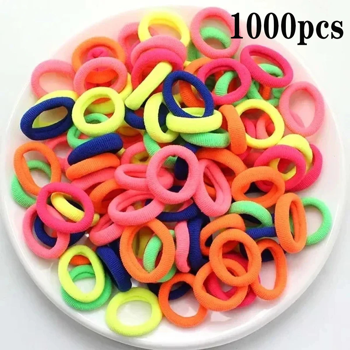 200 Pack Nylon Hair Bands Colorful Gentle No Damage - Smarsty