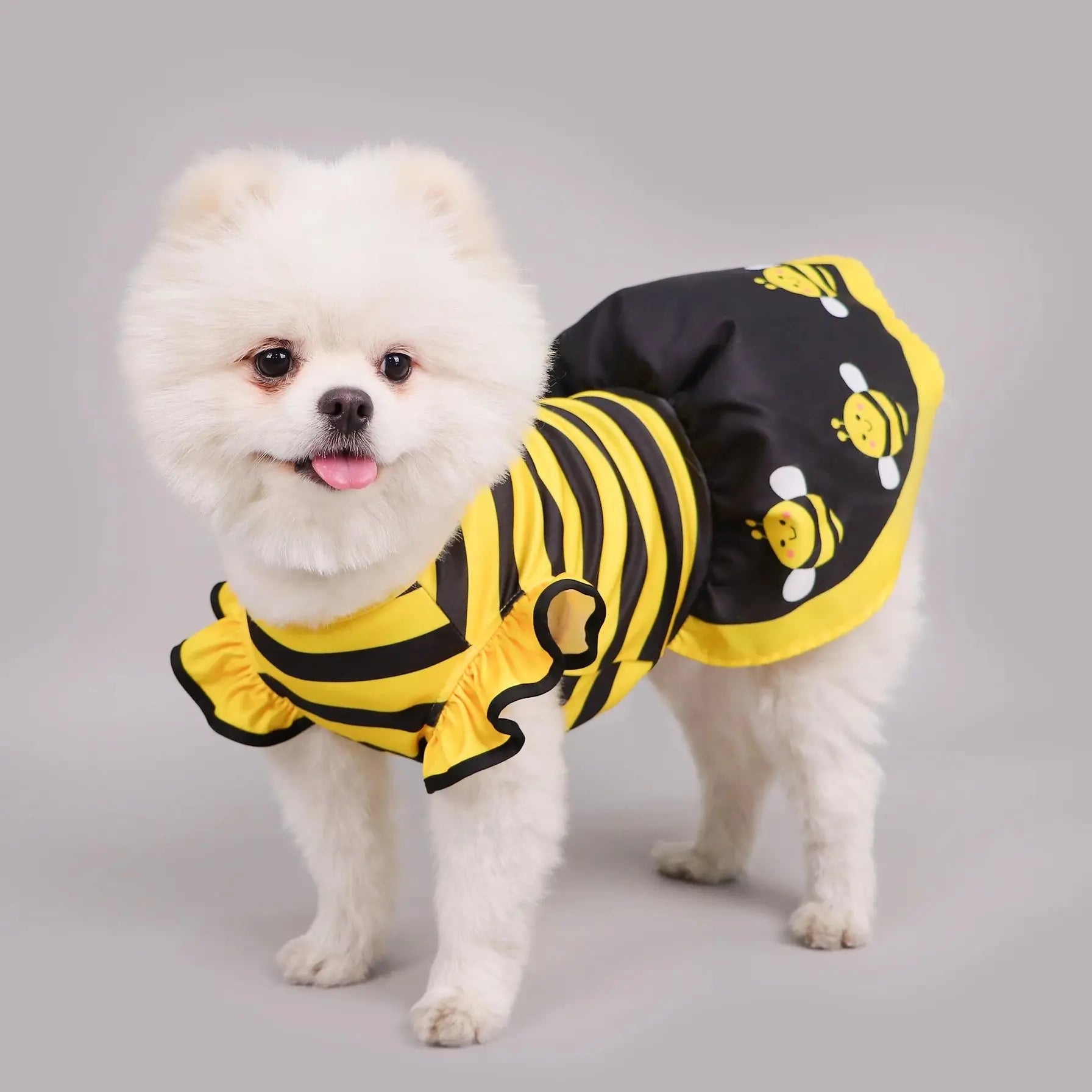Cute Bee Dog Dress for Halloween and Parties - Smarsty