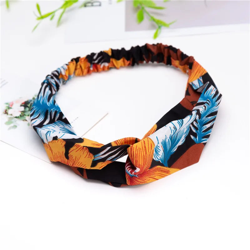 Bohemian Print Headbands For Women Vintage Turban Comfort - Smarsty